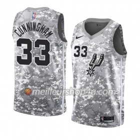 Maillot Basket Homme San Antonio Spurs Dante Cunningham 33 2018-19 Nike Gris Swingman